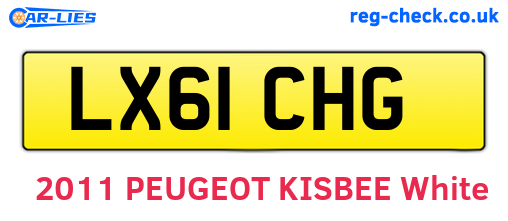 LX61CHG are the vehicle registration plates.