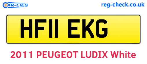 HF11EKG are the vehicle registration plates.