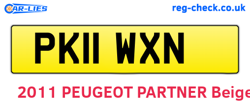 PK11WXN are the vehicle registration plates.