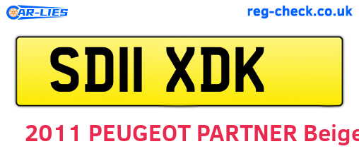 SD11XDK are the vehicle registration plates.