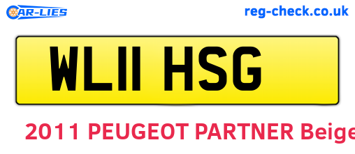 WL11HSG are the vehicle registration plates.