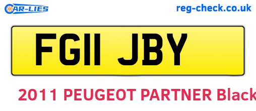 FG11JBY are the vehicle registration plates.