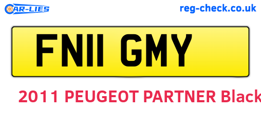 FN11GMY are the vehicle registration plates.