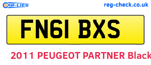 FN61BXS are the vehicle registration plates.