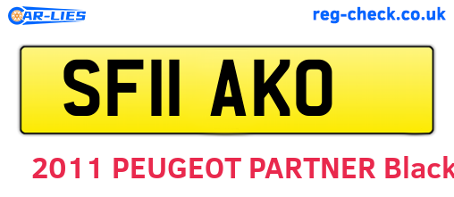 SF11AKO are the vehicle registration plates.