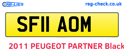 SF11AOM are the vehicle registration plates.