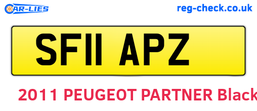 SF11APZ are the vehicle registration plates.