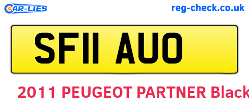 SF11AUO are the vehicle registration plates.