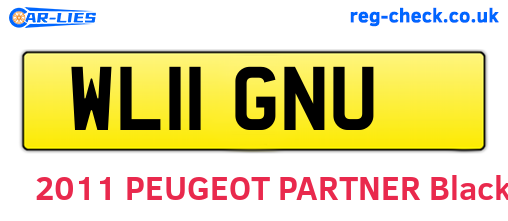 WL11GNU are the vehicle registration plates.