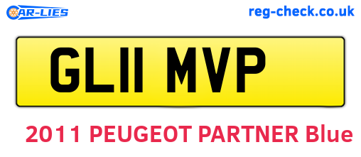 GL11MVP are the vehicle registration plates.