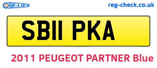 SB11PKA are the vehicle registration plates.