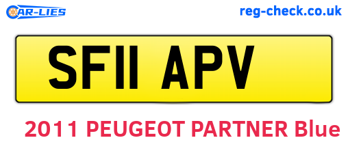 SF11APV are the vehicle registration plates.