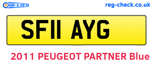 SF11AYG are the vehicle registration plates.