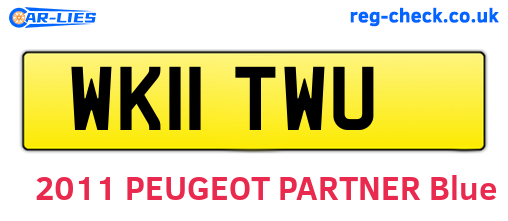 WK11TWU are the vehicle registration plates.