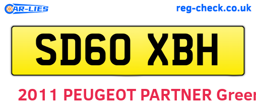 SD60XBH are the vehicle registration plates.