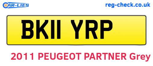 BK11YRP are the vehicle registration plates.