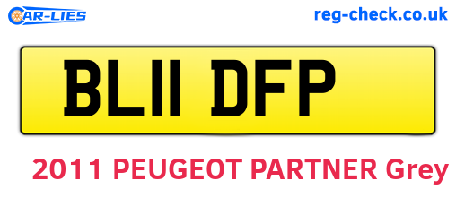 BL11DFP are the vehicle registration plates.