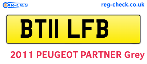 BT11LFB are the vehicle registration plates.