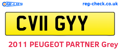 CV11GYY are the vehicle registration plates.