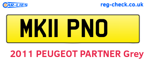 MK11PNO are the vehicle registration plates.