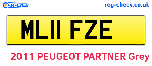 ML11FZE are the vehicle registration plates.