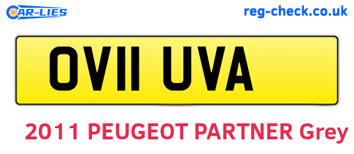 OV11UVA are the vehicle registration plates.