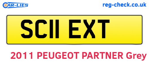 SC11EXT are the vehicle registration plates.