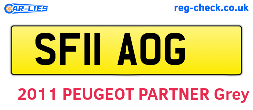 SF11AOG are the vehicle registration plates.