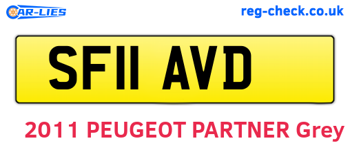 SF11AVD are the vehicle registration plates.