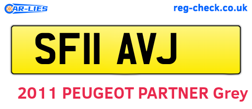 SF11AVJ are the vehicle registration plates.