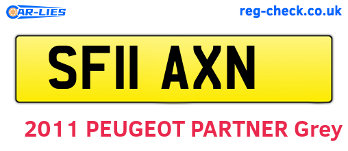 SF11AXN are the vehicle registration plates.