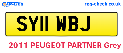SY11WBJ are the vehicle registration plates.