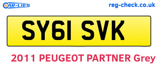 SY61SVK are the vehicle registration plates.