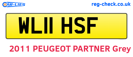 WL11HSF are the vehicle registration plates.