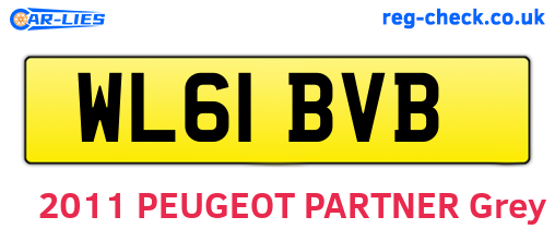 WL61BVB are the vehicle registration plates.