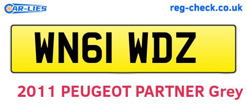 WN61WDZ are the vehicle registration plates.