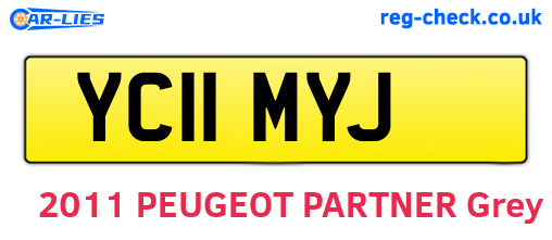 YC11MYJ are the vehicle registration plates.