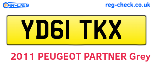 YD61TKX are the vehicle registration plates.