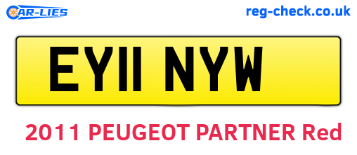 EY11NYW are the vehicle registration plates.