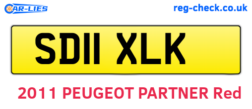 SD11XLK are the vehicle registration plates.