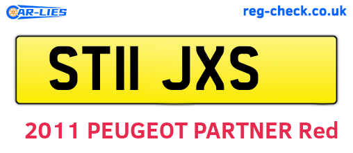 ST11JXS are the vehicle registration plates.