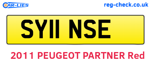 SY11NSE are the vehicle registration plates.