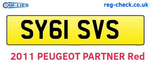 SY61SVS are the vehicle registration plates.