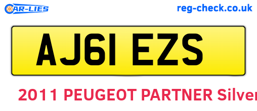 AJ61EZS are the vehicle registration plates.