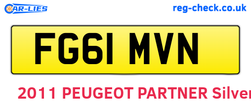 FG61MVN are the vehicle registration plates.