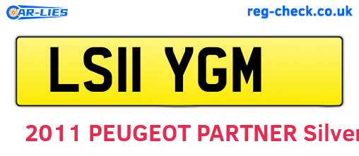 LS11YGM are the vehicle registration plates.
