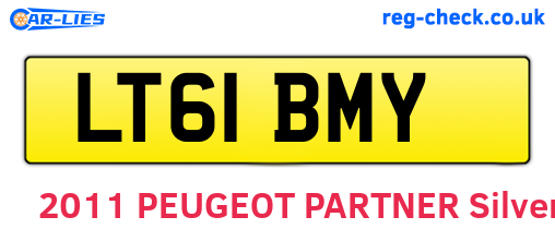 LT61BMY are the vehicle registration plates.