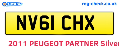 NV61CHX are the vehicle registration plates.