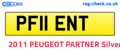 PF11ENT are the vehicle registration plates.