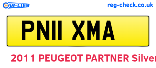 PN11XMA are the vehicle registration plates.